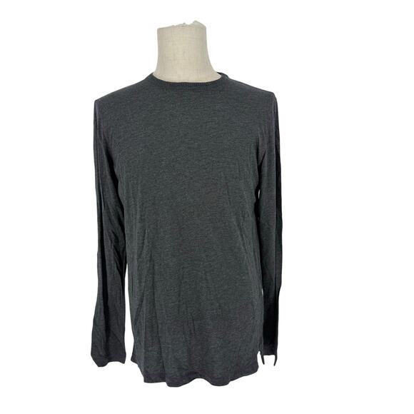 Robert Graham Long Sleeve Crew Neck T-Shirt RIFSTONE Black Grey M - Picture 1 of 6